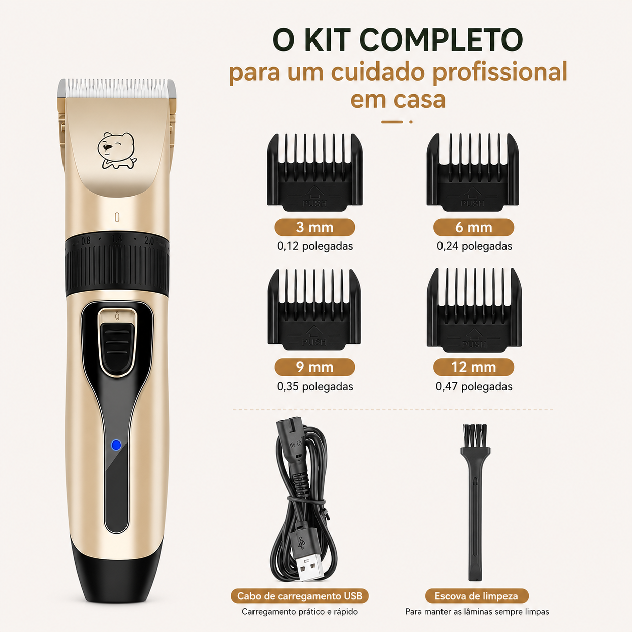 Máquina de Tosquia Profissional para Cães e Gatos – AnimaliaCare
