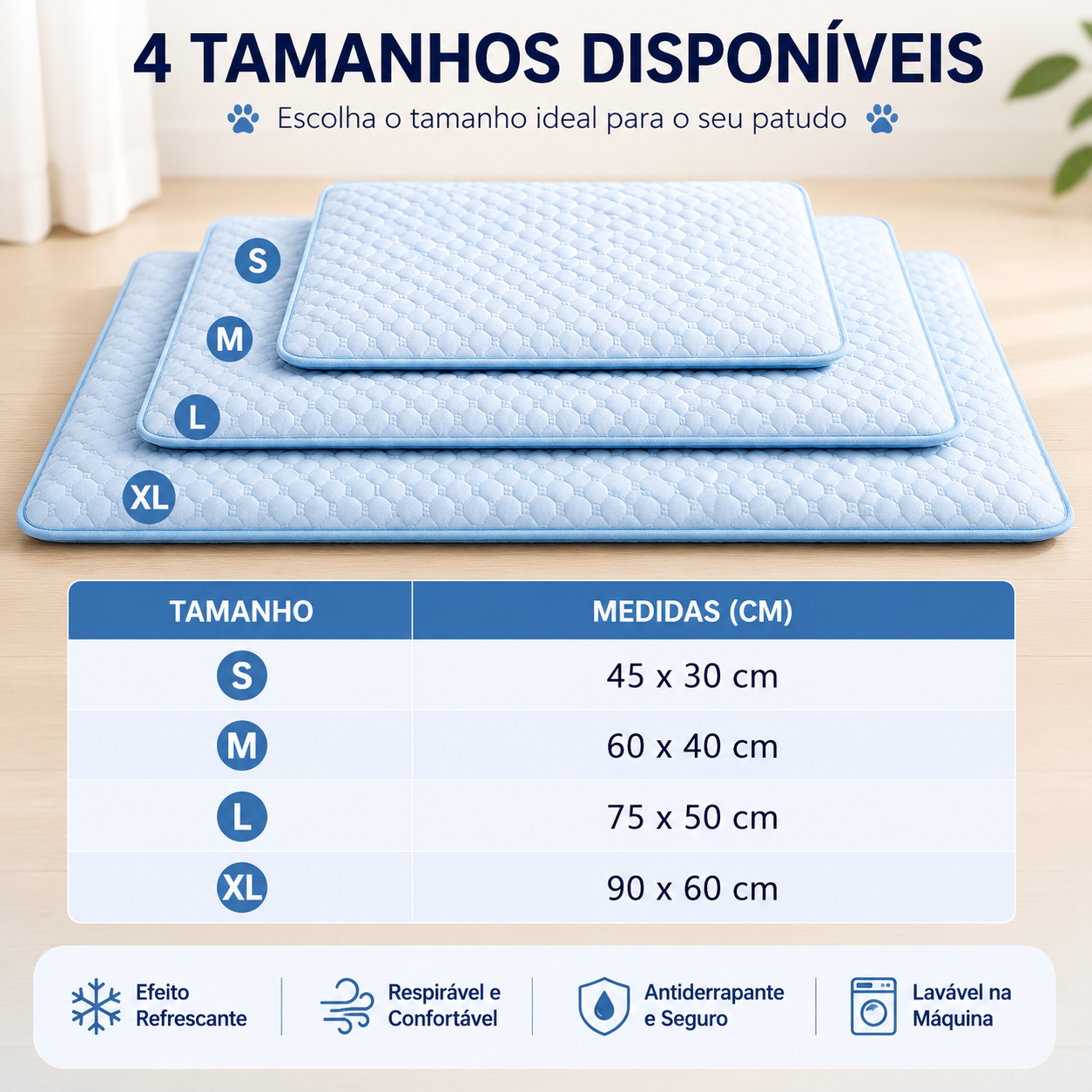 Tapete Refrescante Premium para Cães e Gatos