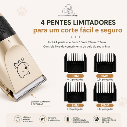 Máquina de Tosquia Profissional para Cães e Gatos – AnimaliaCare