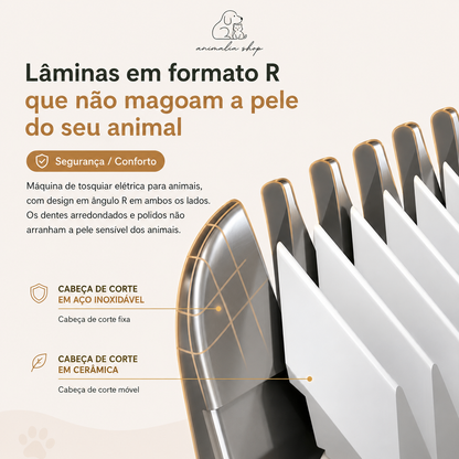 Máquina de Tosquia Profissional para Cães e Gatos – AnimaliaCare