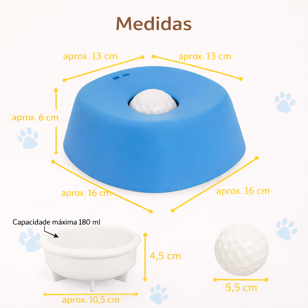 Taça Calmante para Cães – Comer Devagar e Sem Stress
