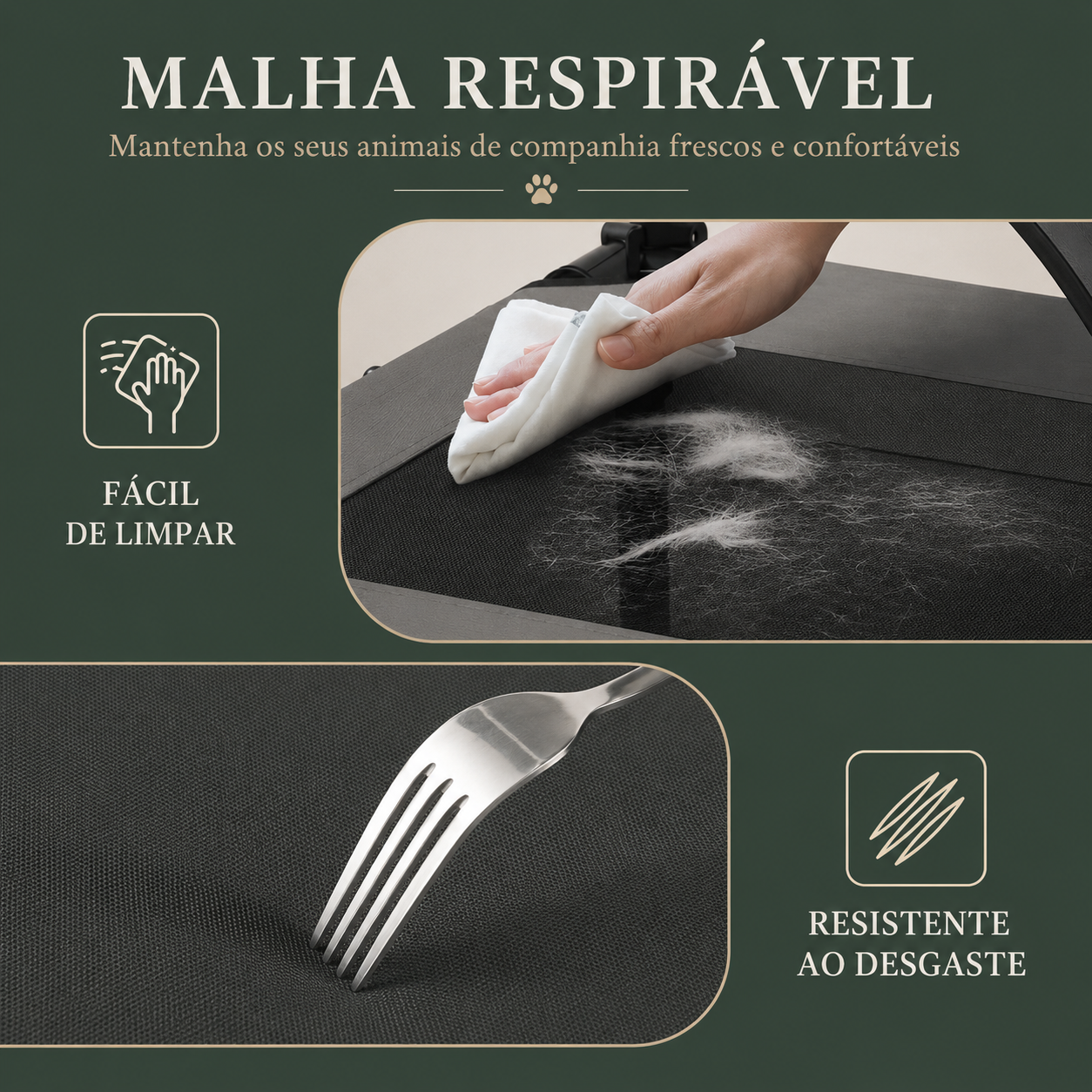 Cama Refrescante Elevada para Cães