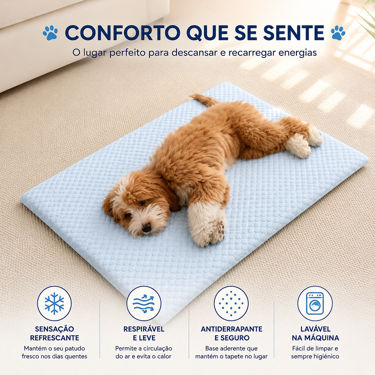 Tapete Refrescante Premium para Cães e Gatos